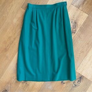 Pendleton Shamrock Green A-Line Wool Skirt